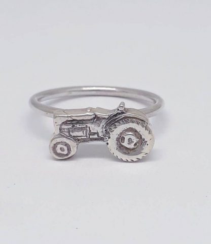 Sterling Silver Tractor Stack Ring - Goldfish Jewellery Design Studio