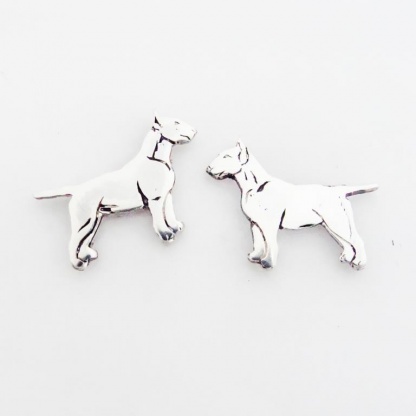 Sterling Silver Bull Terrier Earrings
