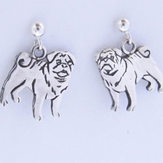 Goldfish Jewllery Design Studio - Sterling Silver Pug Earrings