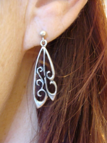 Sterling Silver Dragonfly Wing Earrings