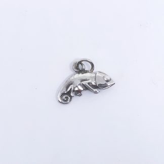 Sterling Silver Chameleon Charm - Goldfish Jewellery Design Studio