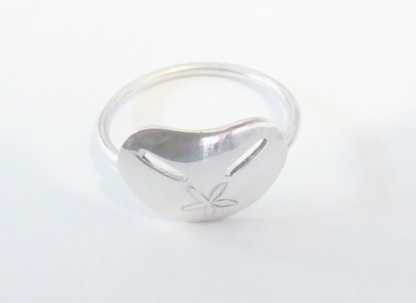 Sterling Silver Pansy Shell Stack Ring - Goldfish Jewellery Design Studio