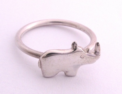 Sterling Silver Rhino Stack Ring - Goldfish Jewellery Design Studio