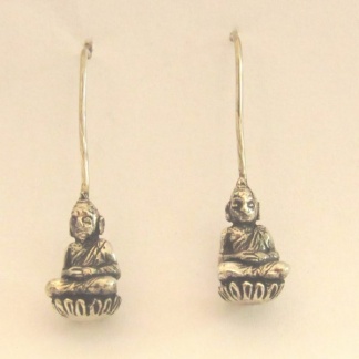 Sterling Silver Buddha Earrings