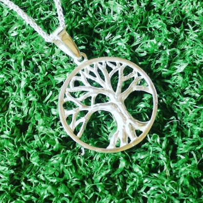 sterling silver tree of life pendant - made by goldfish jewellery design studio