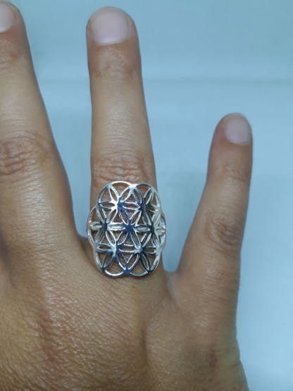 Sterling Silver Flower of Life Ring | Goldfish Jewellery Design Studio