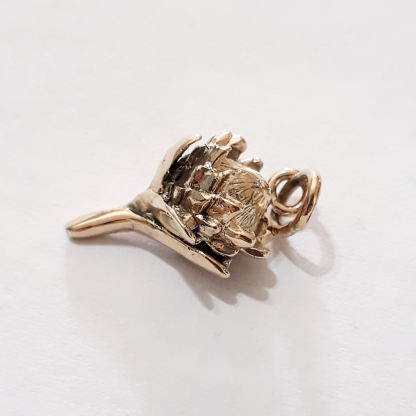 9ct Yellow Gold Protea Charm (small) - Goldfish Jewellery Design Studio