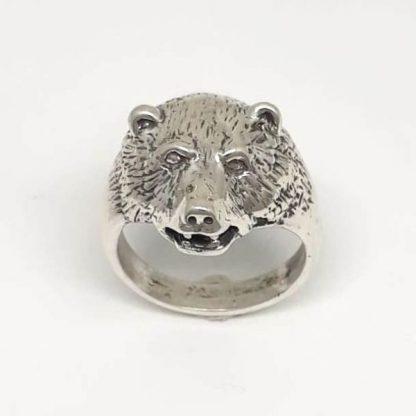Sterling Silver Bear Ring - Goldfish Jewellery Design Studio