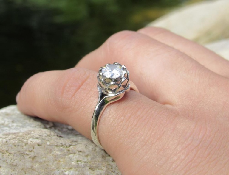 Sterling Silver Small Protea Ring | Goldfish Jewellery Deisgn Studio