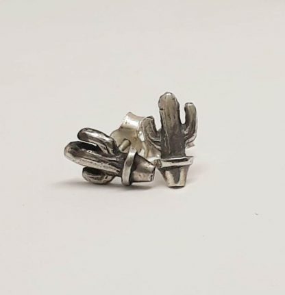 Sterling Silver Cactus Earrings - Goldfish Jewellery Design Studio