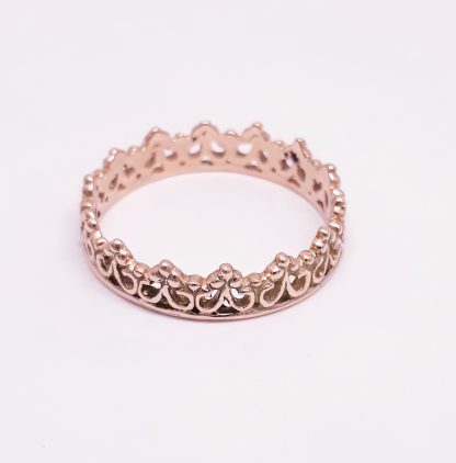 9ct Rose Gold Princess Crown Ring - Goldfish Jewellery Design Studio