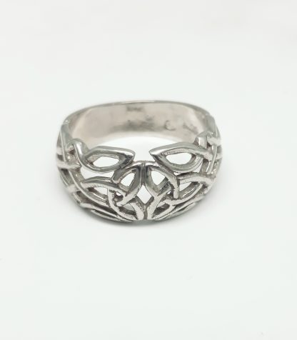 9ct White Gold Celtic Dome Ring - Goldfish Jewellery Design Studio