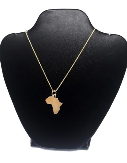 9ct Yellow Gold Large Africa Pendant (2) - Goldfish Jewellery Design Studio