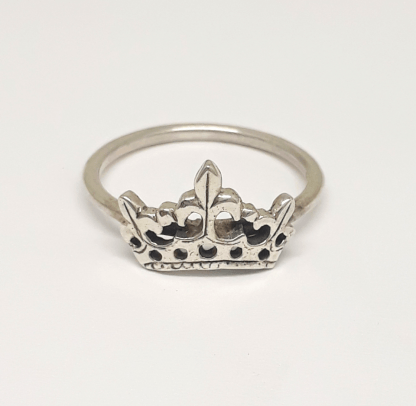 Sterling Silver Crown Stack Ring - Goldfish Jewellery Design Studio