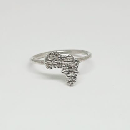 Sterling Silver Medium Cuttlefish Africa Stack Ring - Goldfish Jewellery Design Studio