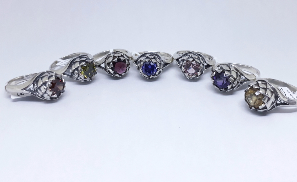 Sterling Silver Large Protea gemstone Ring - Image 5