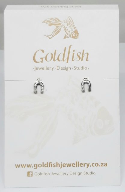 Sterling Silver Dainty Horseshoe Earrings - Goldfish Jewellery Design Studio