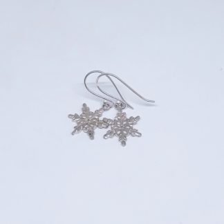 Sterling Silver Snowflake Earrings - Goldfish Jewellery Design Studio