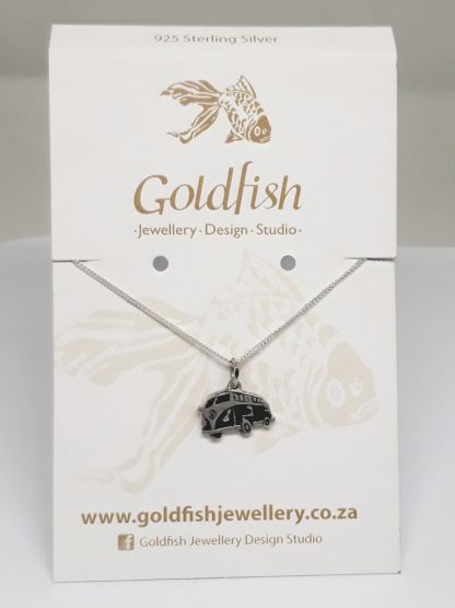 Sterling Silver VW Combi Charm on Chain - Goldfish Jewellery Design Studio