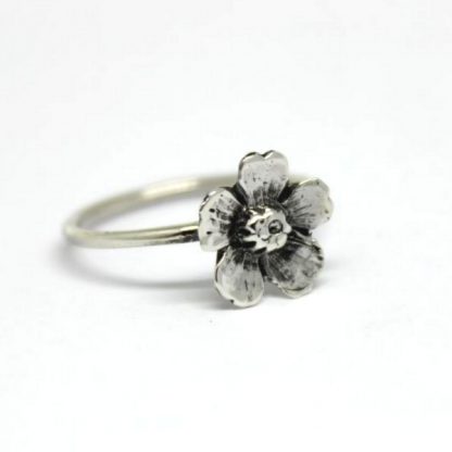 Sterling Silver Almond Flower Stack Ring - Goldfish Jewellery Design Studio
