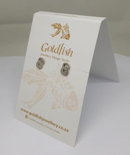Sterling Silver Kettlebell Earrings - Goldfish Jewellery Design Studio