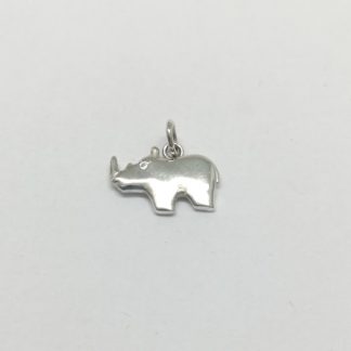 Sterling Silver Rhino Charm - Goldfish Jewellery Design Studio
