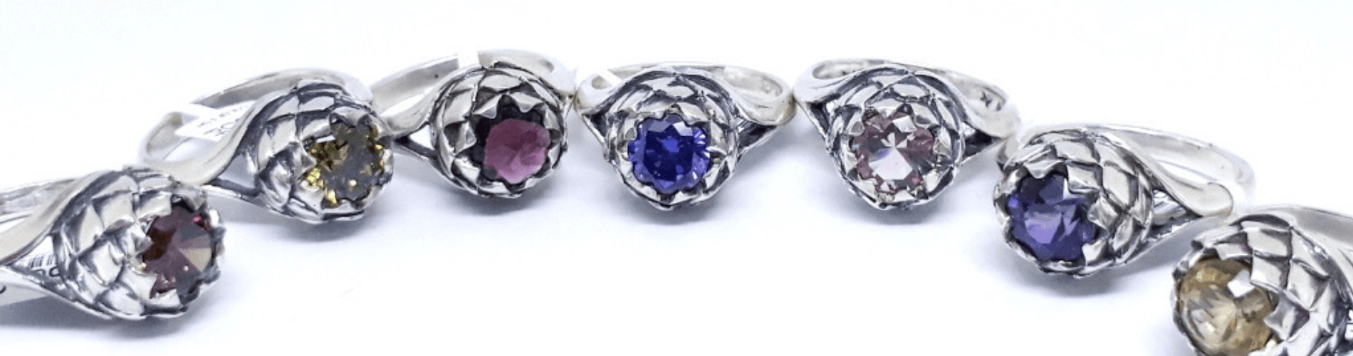 Sterling Silver Large Protea gemstone Ring - Image 2