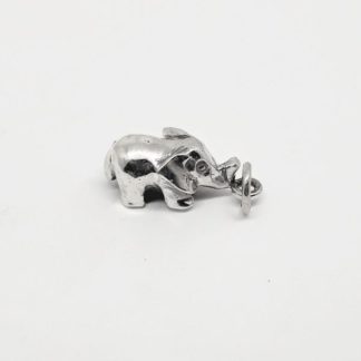Sterling Silver 3D Elephant Charm - Goldfish Jewellery Design Studio