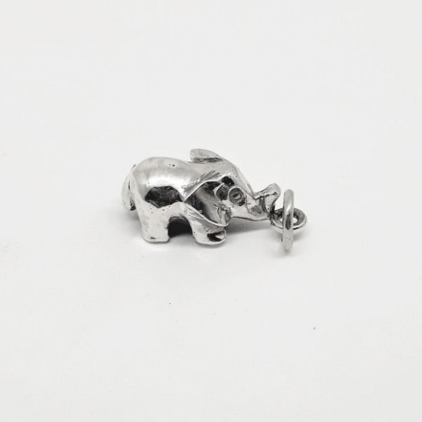 Sterling Silver 3D Elephant Charm - Goldfish Jewellery Design Studio