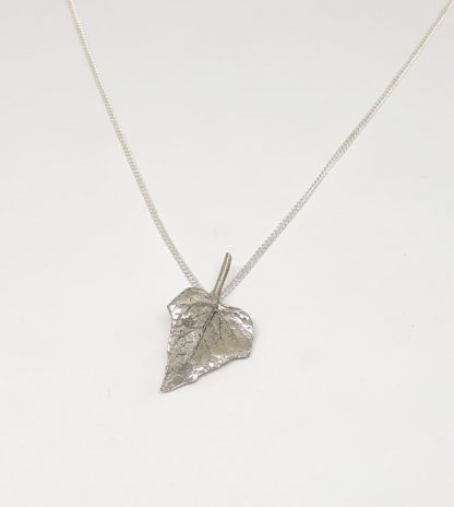 Sterling Silver Ivy Leaf Charm on Chain - Goldfish Jewellery Design Studio