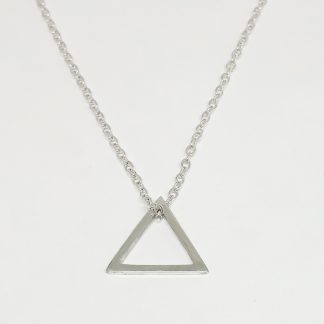 Sterling Silver Open Triangle Pendant (small) - Goldfish Jewellery Design Studio