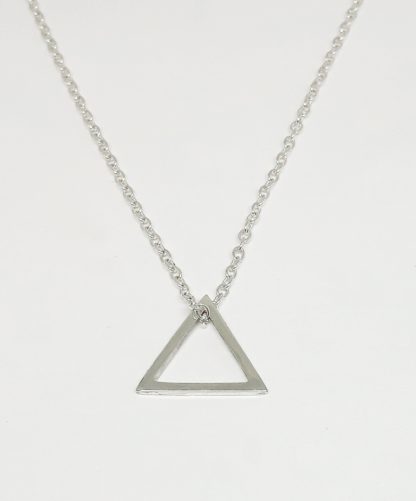 Sterling Silver Open Triangle Pendant (small) - Goldfish Jewellery Design Studio