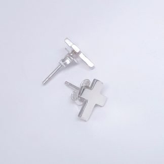 Sterling Silver Cross Earrings (small) - Goldfish Jewellery Design Studio