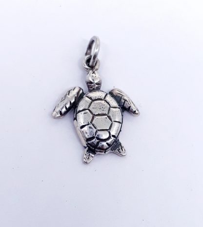 Sterling Silver Sea Turtle Charm - Goldfish Jewellery Design Studio