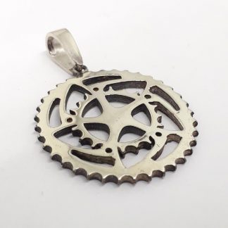 Sterling Silver Cog Pendant - Goldfish Jewellery Design Studio