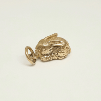 9ct Yellow Gold Bunny Charm - Goldfish Jewellery Design Studio
