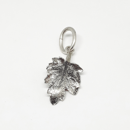 Sterling Silver Chrysanthemum Leaf Charm - Goldfish Jewellery Design Studio
