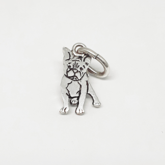 Sterling Silver French Bulldog Charm - Goldfish Jewellery Design Studio