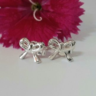 Sterling Silver Dainty Bow Studs