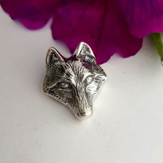 Silver fox pendant