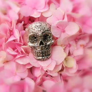 Sterling Silver Sugar Skull Ring