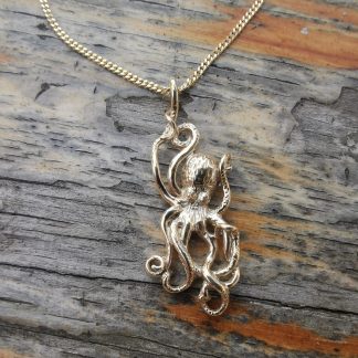 9K Yellow Gold Octopus Pendant