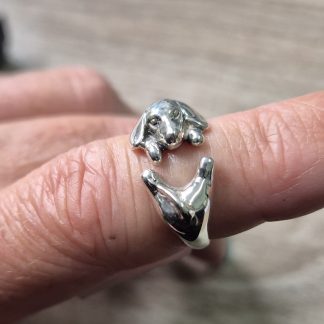 Cute Dachshund wraparound ring