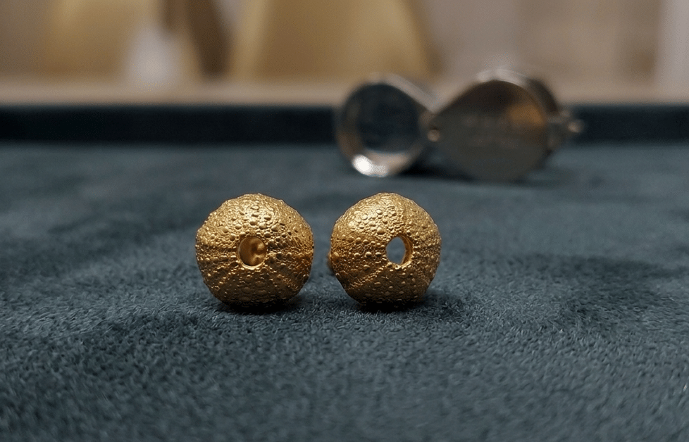 9ct gold Small Sea Urchin Earrings