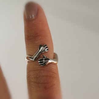 Sterling Silver Baby Hug Ring
