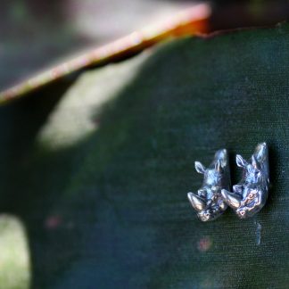 rhino head earrings